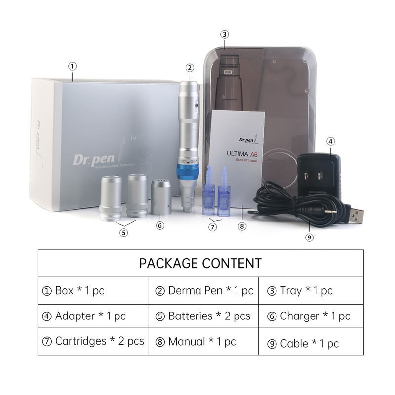 Dr Pen Powerful Ultima A6 Microneedle Dermapen Meso επαναφορτιζόμενο με ασύρματη και καλωδιακή παροχή ρεύματος