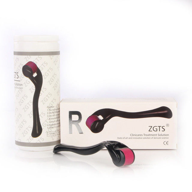 540 Πιν ZGTS Micro Pin Derma Roller με ατσάλινη ράβδο με μαύρο λαβή